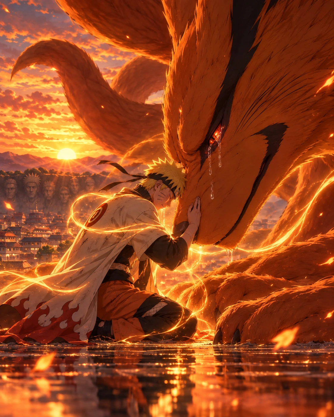 Naruto & Kurama — Farewell — anime-inspired wall art