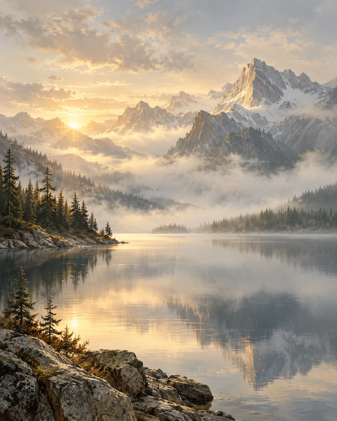 Alpine Stillness — landscape wall art
