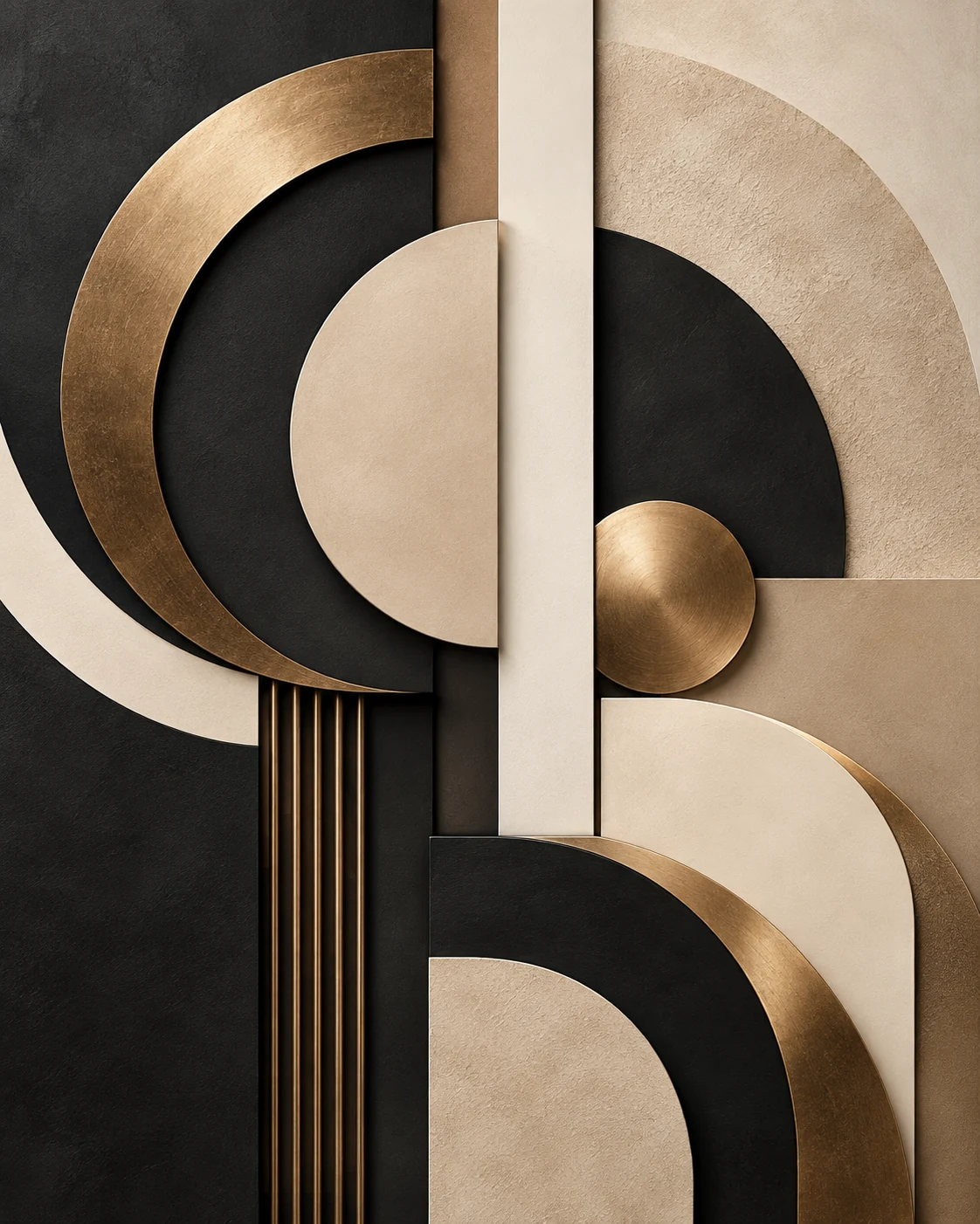 Bronze Geometry — minimalist wall art