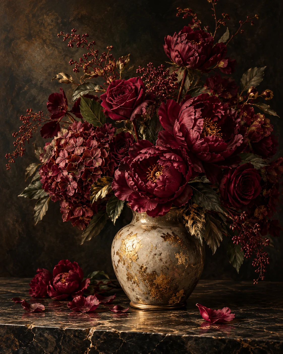 Burgundy Bloom — still life wall art