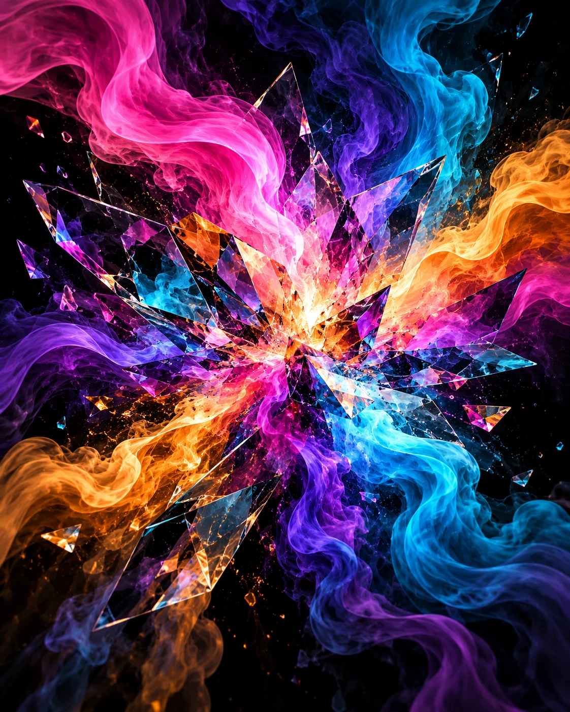 Chromatic Shatter — modern abstract wall art