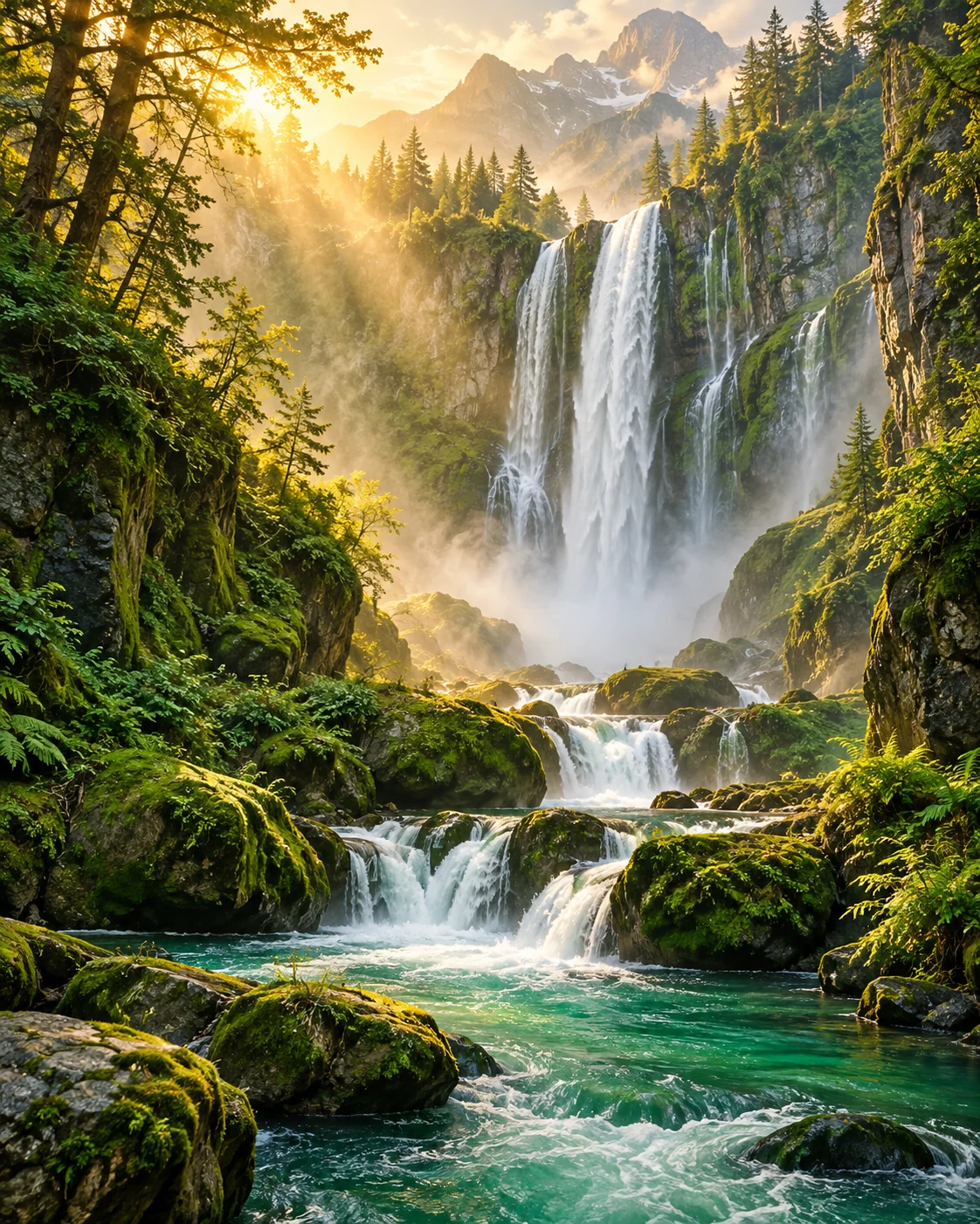Emerald Cascade — nature wall art