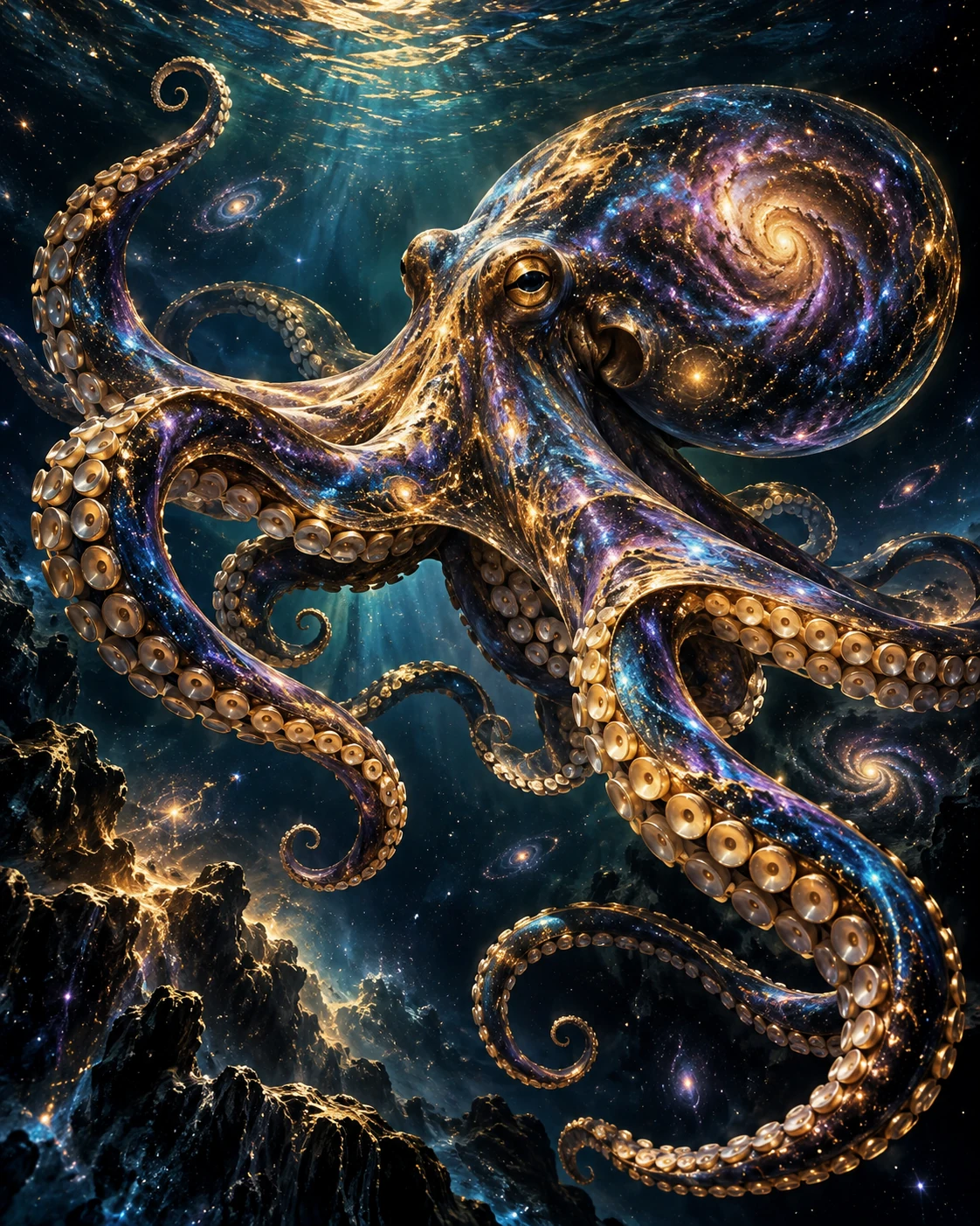 Galactic Octopus — space and cosmic wall art