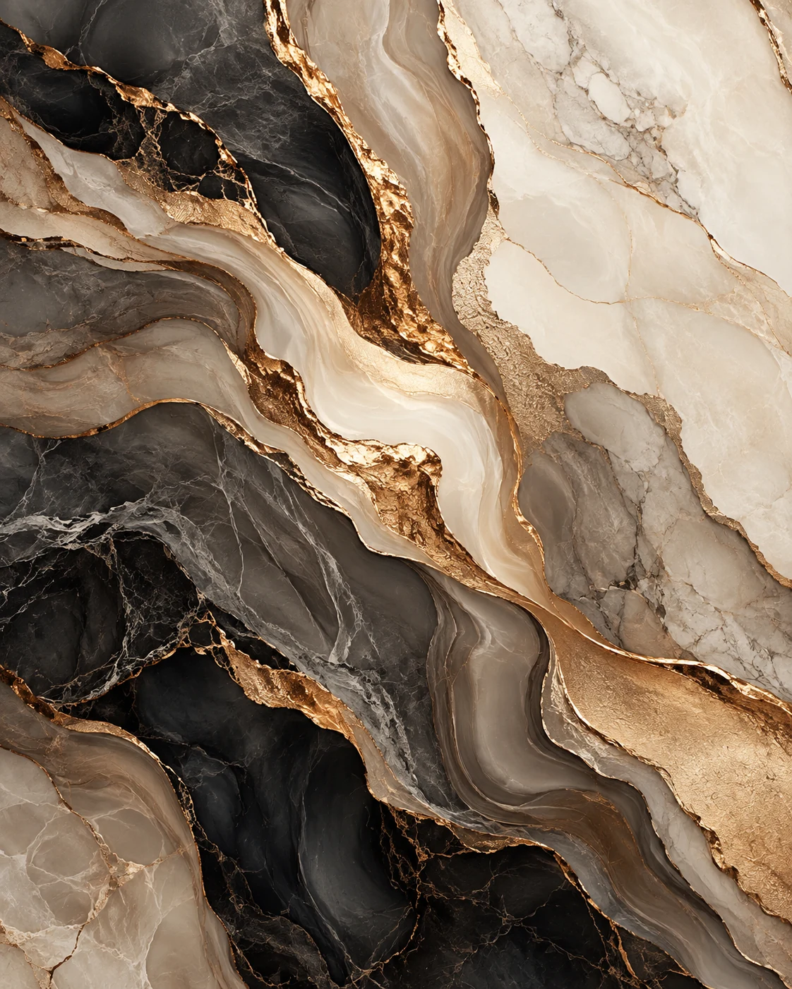 Gilded Strata — modern abstract wall art