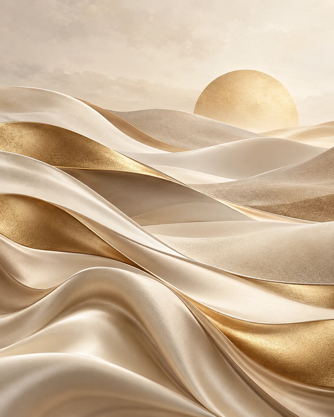 Golden Dunes — minimalist wall art
