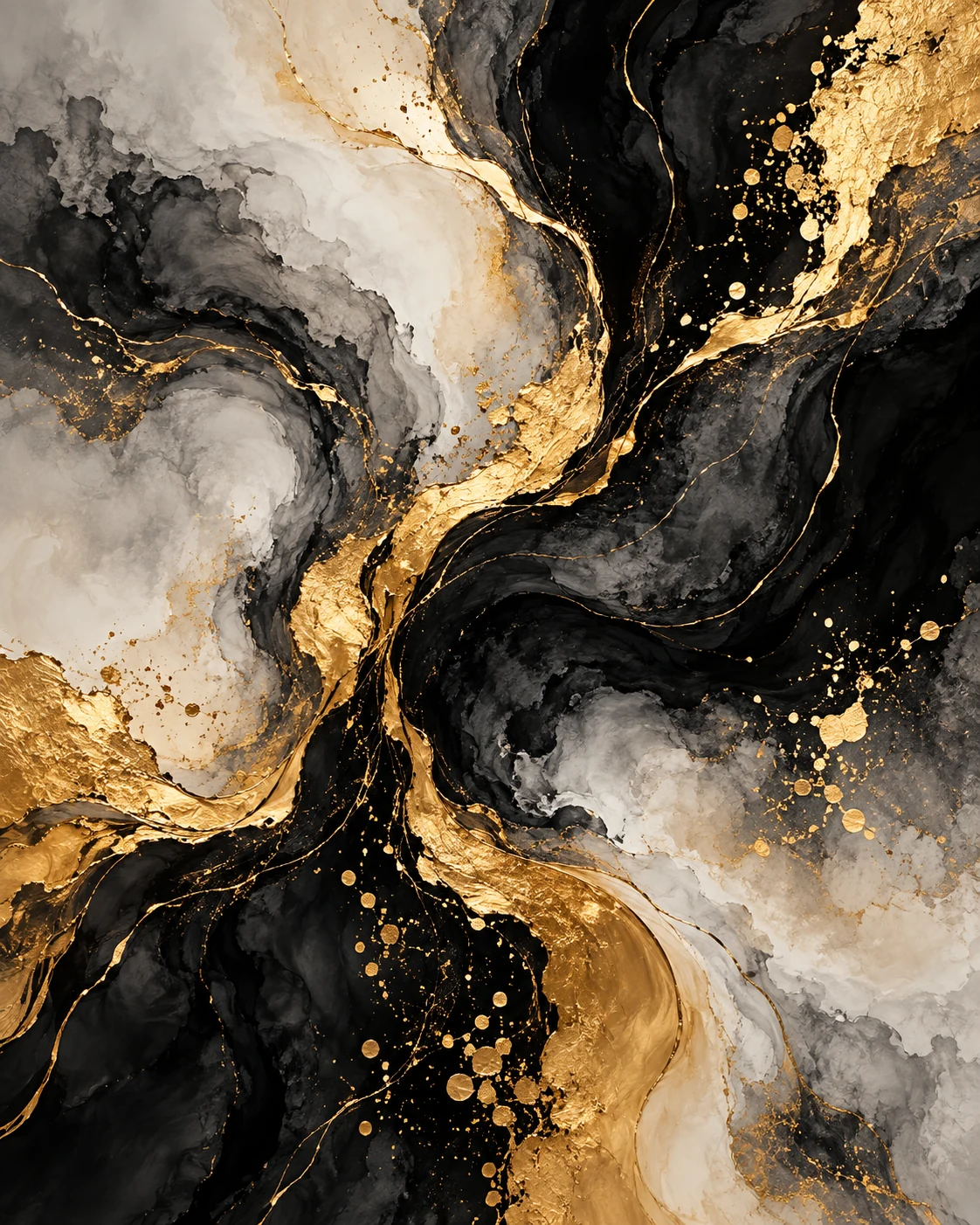 Molten Noir — modern abstract wall art