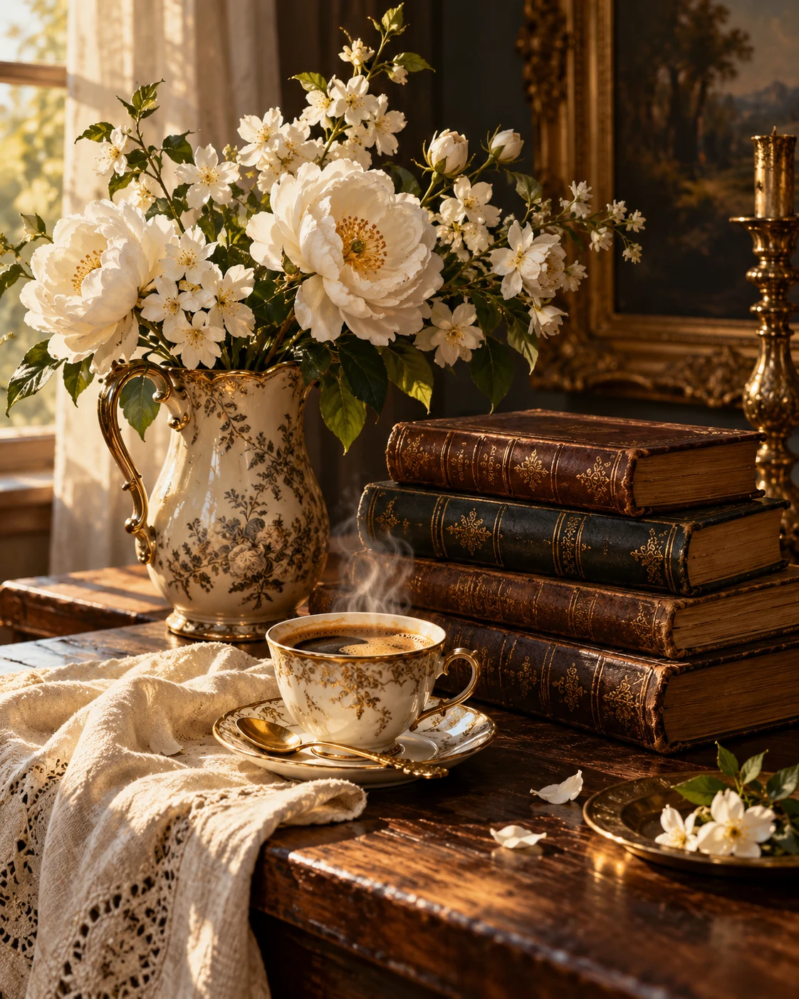 Morning Library — still life wall art