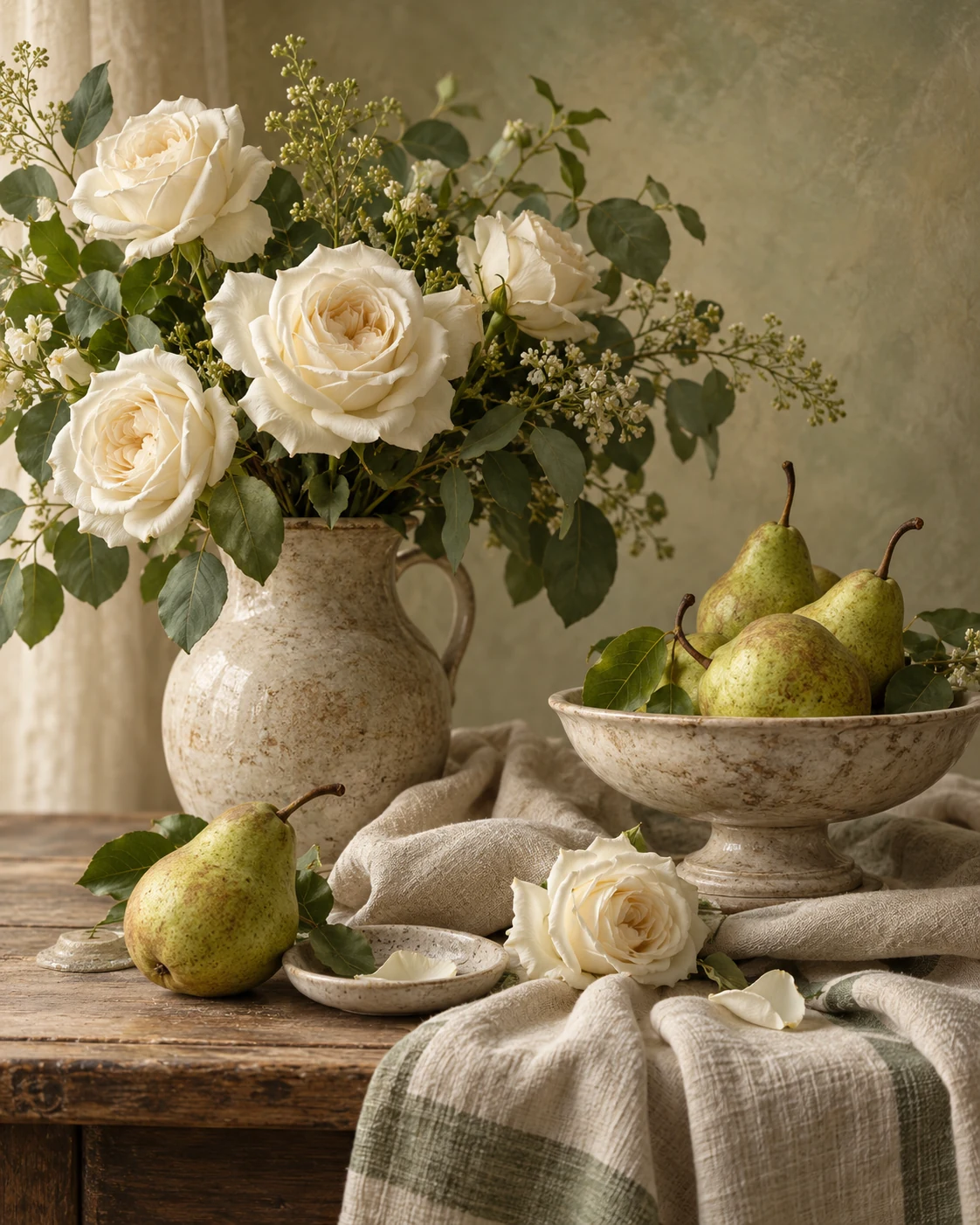 Pear & Ivory — still life wall art