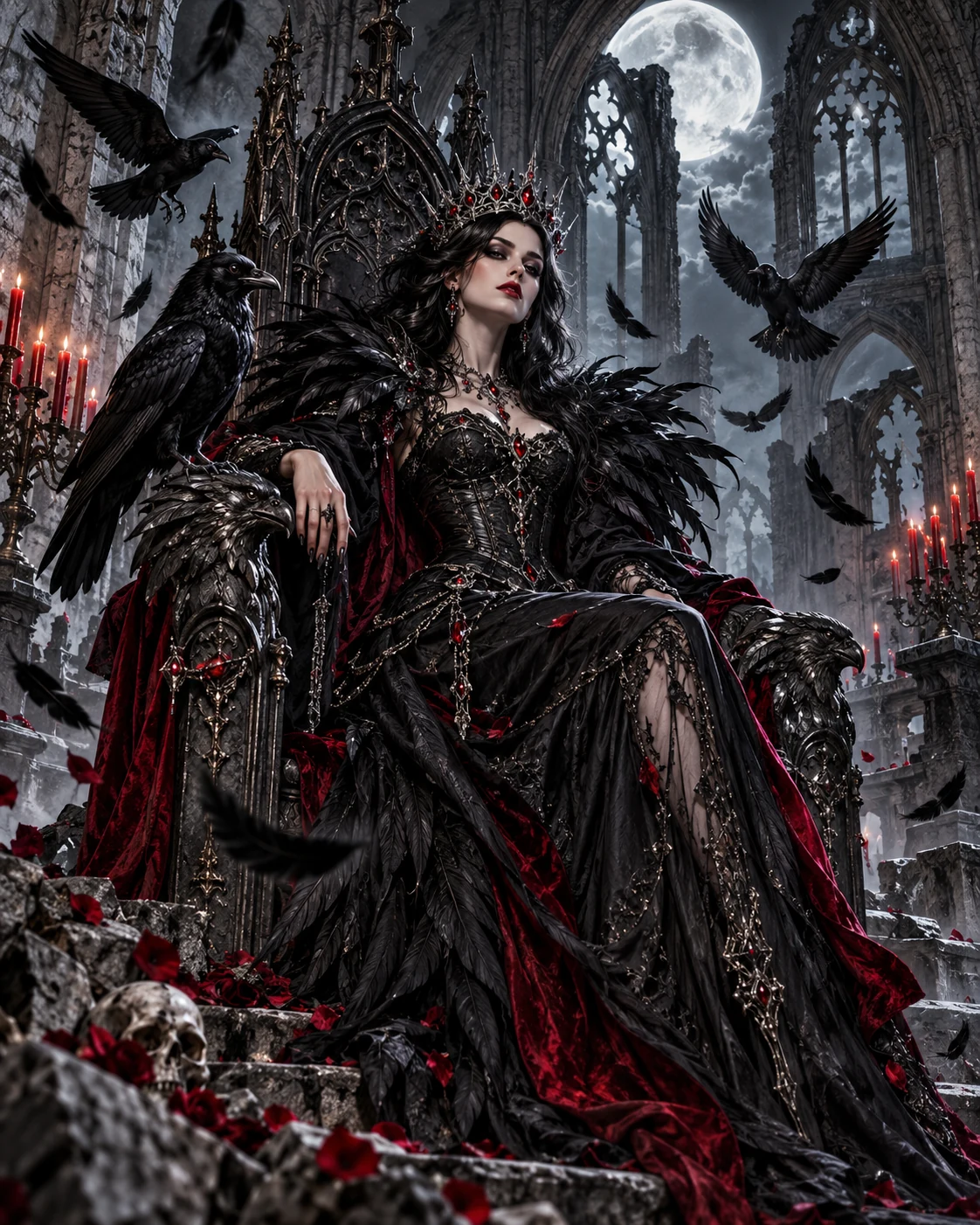 Raven Queen — dark gothic wall art