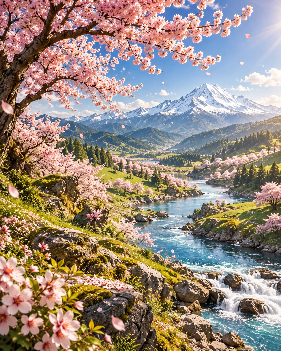 Sakura Valley — nature wall art