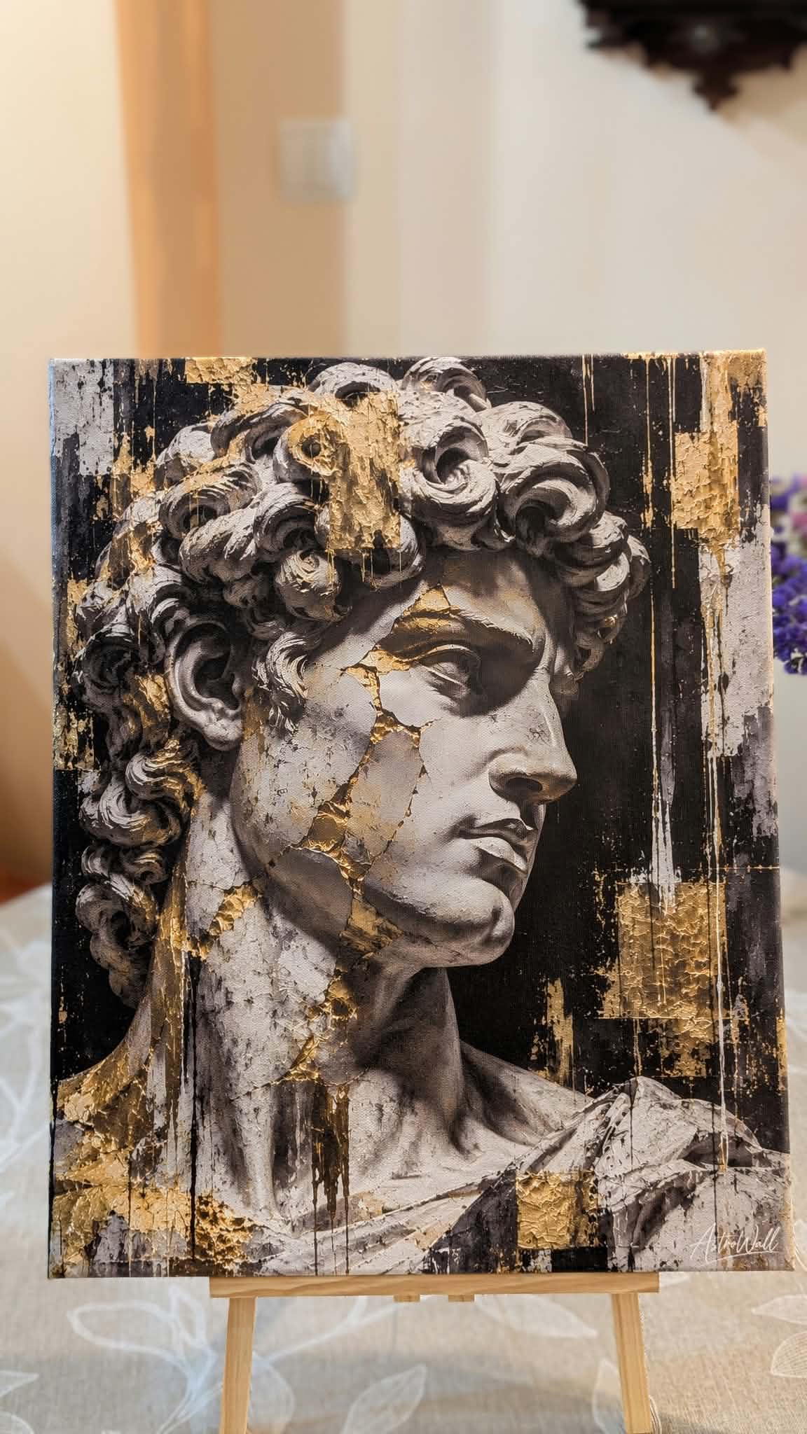 Gilded David — portrait and figurative wall art