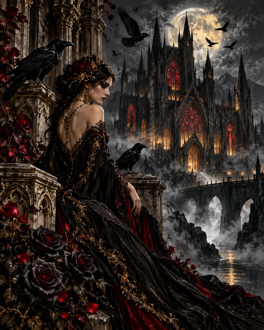 Gothic Nocturne — dark gothic wall art