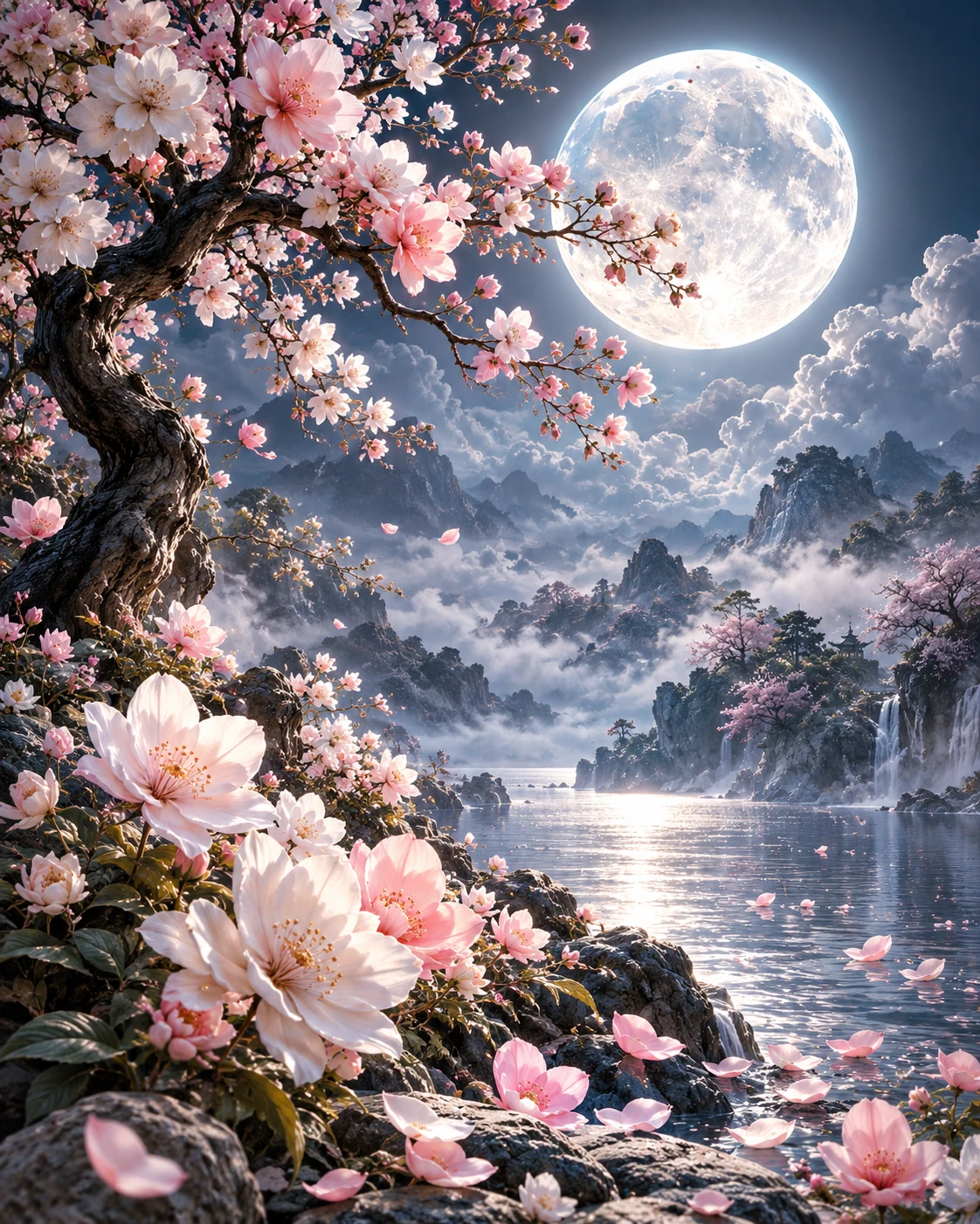 Lunar Bloom — space and cosmic wall art
