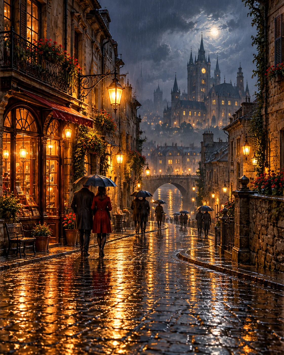 Old Town Rain — city and architecture wall art