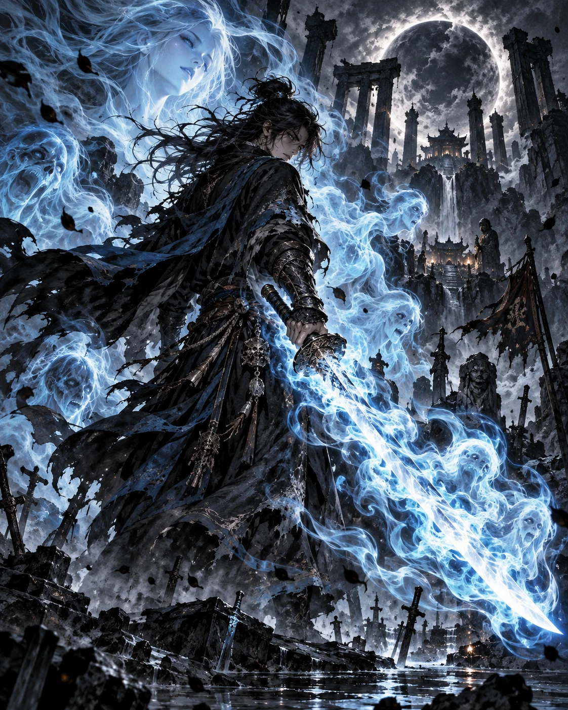 Soul Blade — anime-inspired wall art